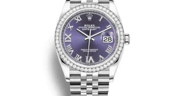 デイトジャスト 36 ウォッチ : ホワイトロレゾール - オイスタースチール&18 CT ホワイトゴールド - M126284RBR-0013