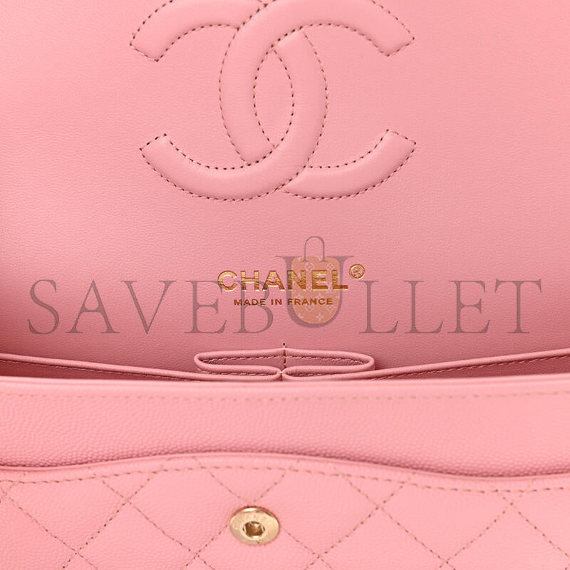 シャネル キャビア キルティング ミディアム ダブルフラップ 1153705 (25*15*6cm)