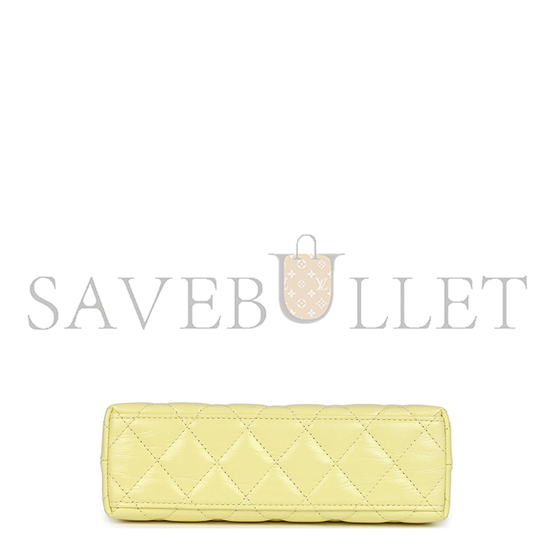 シャネル マスターケリー イエロー シャイニーカーフスキン ブラッシュドゴールド金具 AS4416 (19*13*7cm)