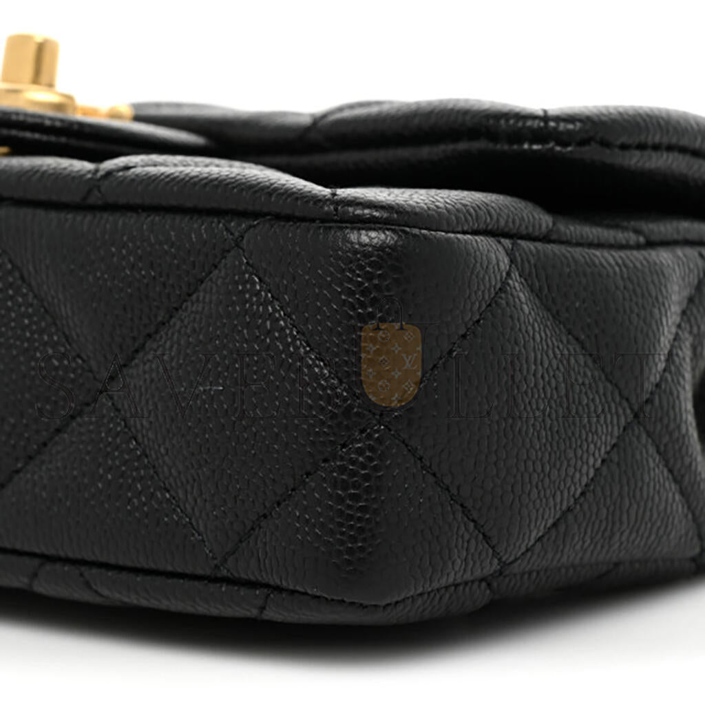 シャネル マスターハート アジャスタブルバックル ミニフラップバッグ (19×12×8cm)