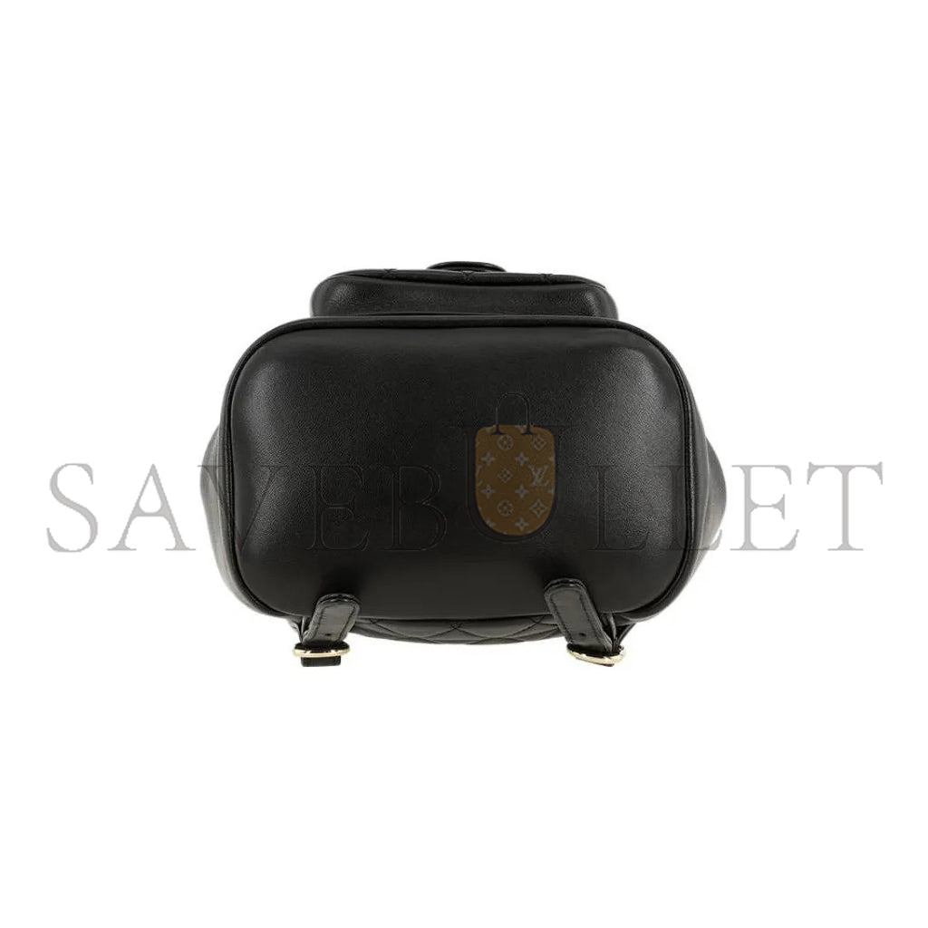 シャネル マスター デュマ シープスキン バックパック ブラック (18.5×18×12cm)