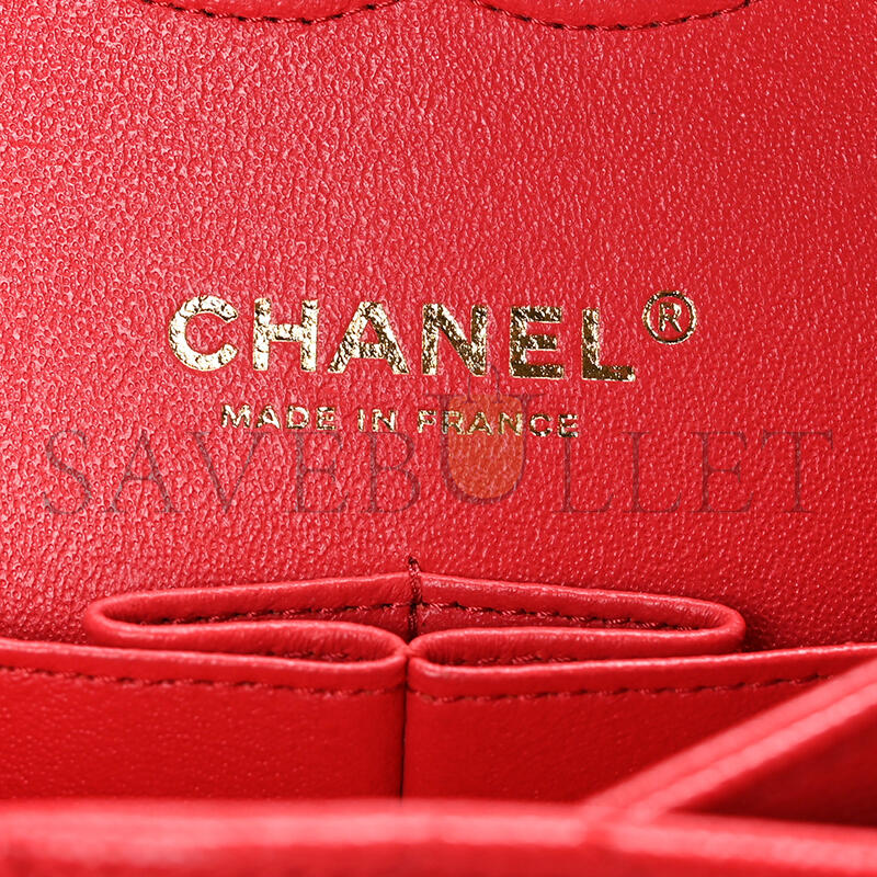 シャネル キャビア キルティング ミディアム ダブルフラップ 1629268 (25*15*6cm)