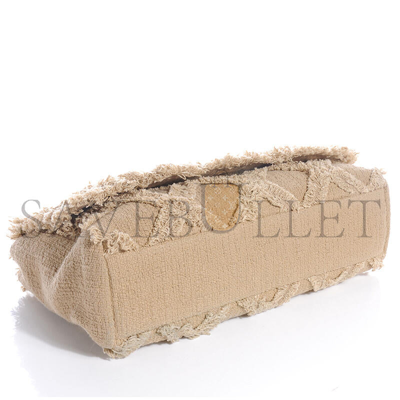 シャネル マスターツイード ネイチャーフラップ ダークベージュ (36×20×9cm)