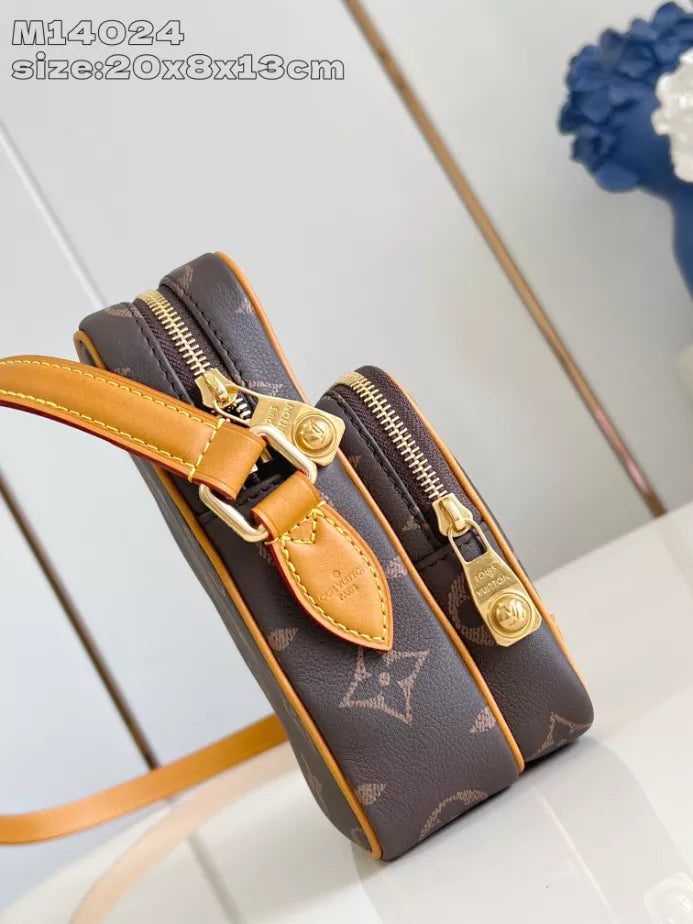 AMAZONE クロスボディバッグ ブラウン カーフレザー M14024 – LW279