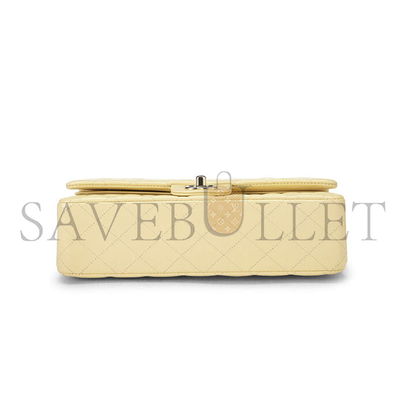 シャネル イエロー カーフスキン クラシック ダブルフラップ ミディアム AS0001 (25*15*6cm)