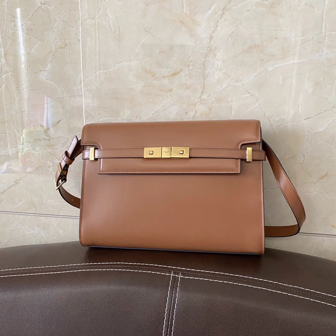 マンハッタン ミディアム ショッピングバッグ(箱入り)サンローラン レザー