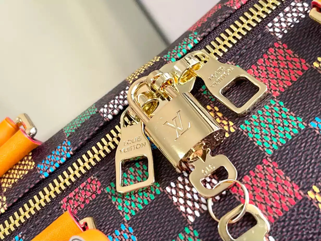 ルイ・ヴィトン キーポル・バンドリエール 50 ダミエ・エベヌ キャンバス – LW203