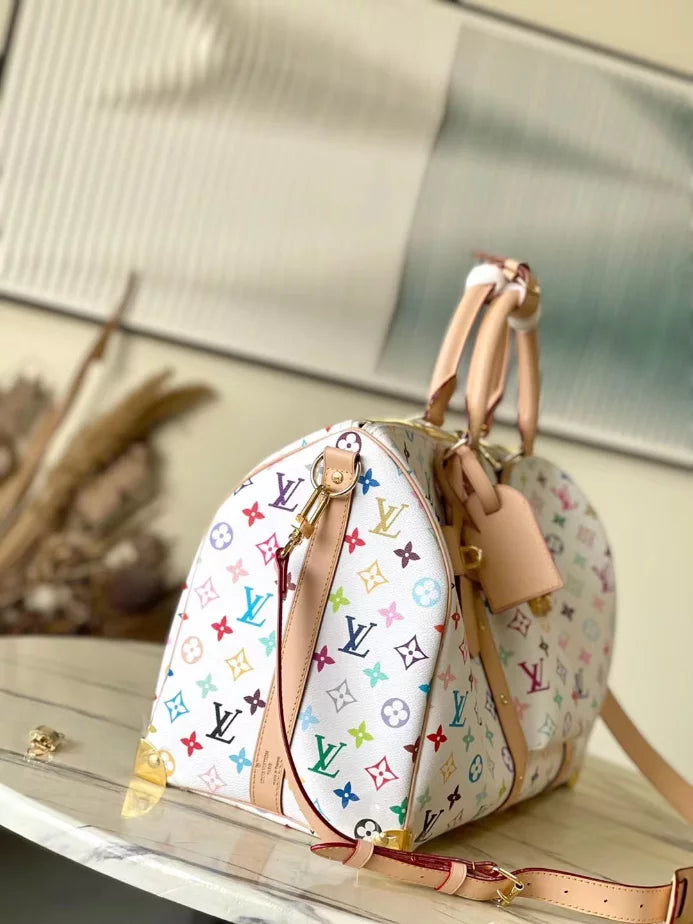 LV タカシ・ムラカミ キーポル・バンドリエール 45 バッグ(マルチカラーモノグラムキャンバス) – LW175