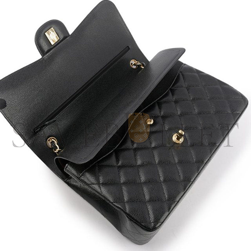 シャネル キャビア キルティング ジャンボ クラシック ダブルフラップバッグ 1256173 (30*20*10cm)