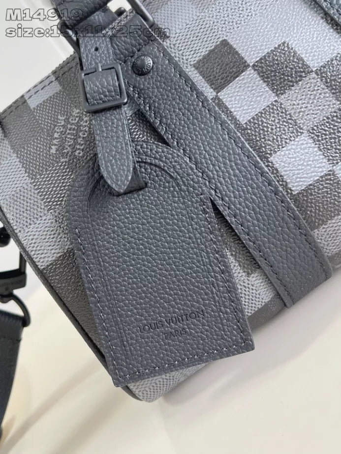 キーポル バンドリエール 25 バッグ ブラック ダモフラージュ ブラック キャンバス M14919 – LW413