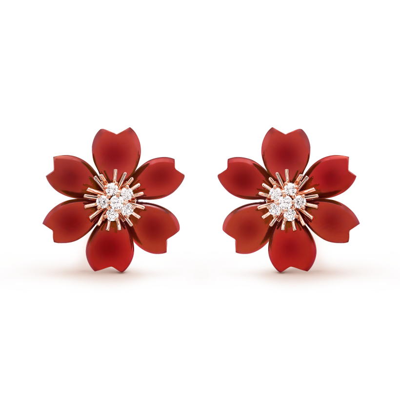 ヴァン クリーフ&アーペルのローズ ドゥ ノル イヤリング(スモールサイズ)の新着商品