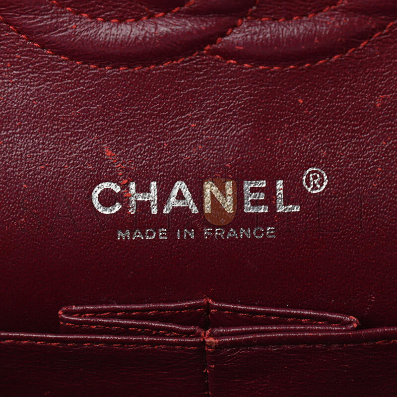 シャネル パテントカーフスキン キルティング ミディアム ダブルフラップ 903130 (25*15*6cm)