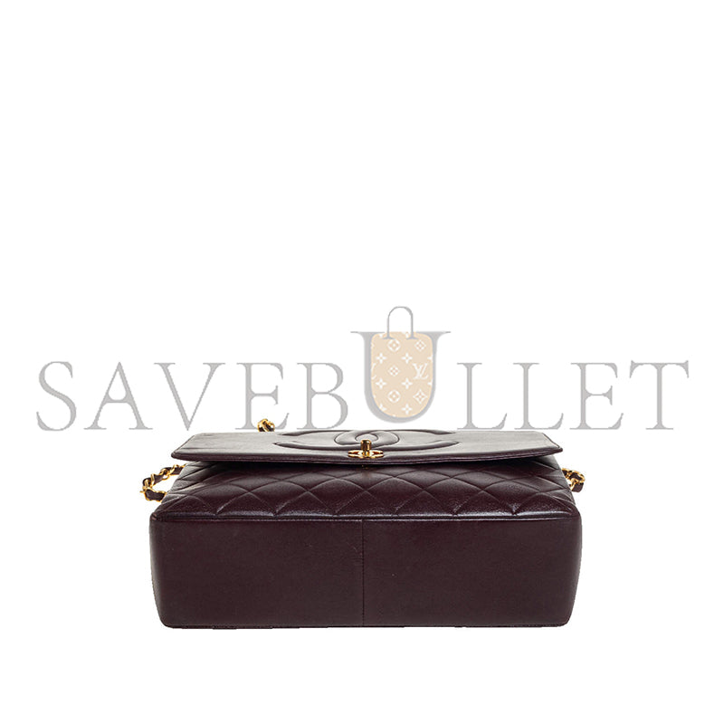 シャネル バーガンディ キルティングレザー ヴィンテージ CC クラシック フラップバッグ AP2215 (33*23*11cm)
