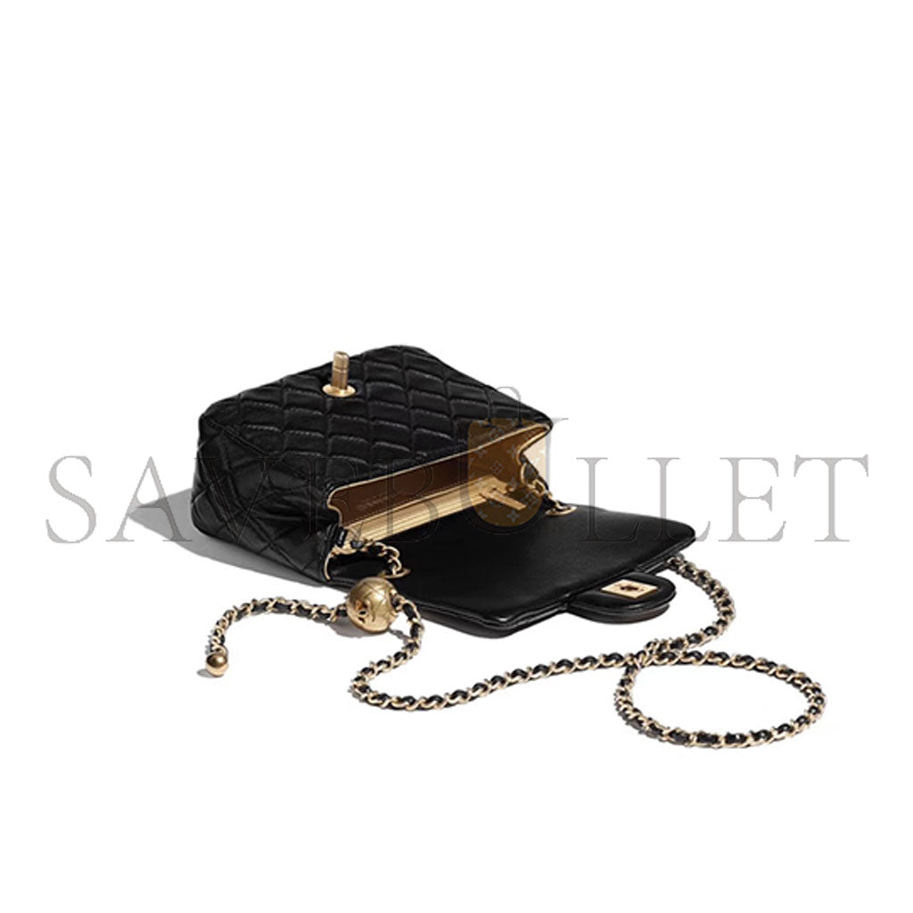 シャネル マスターメタルボール ラムスキン フラップバッグ AS1786 (18*13*7cm)