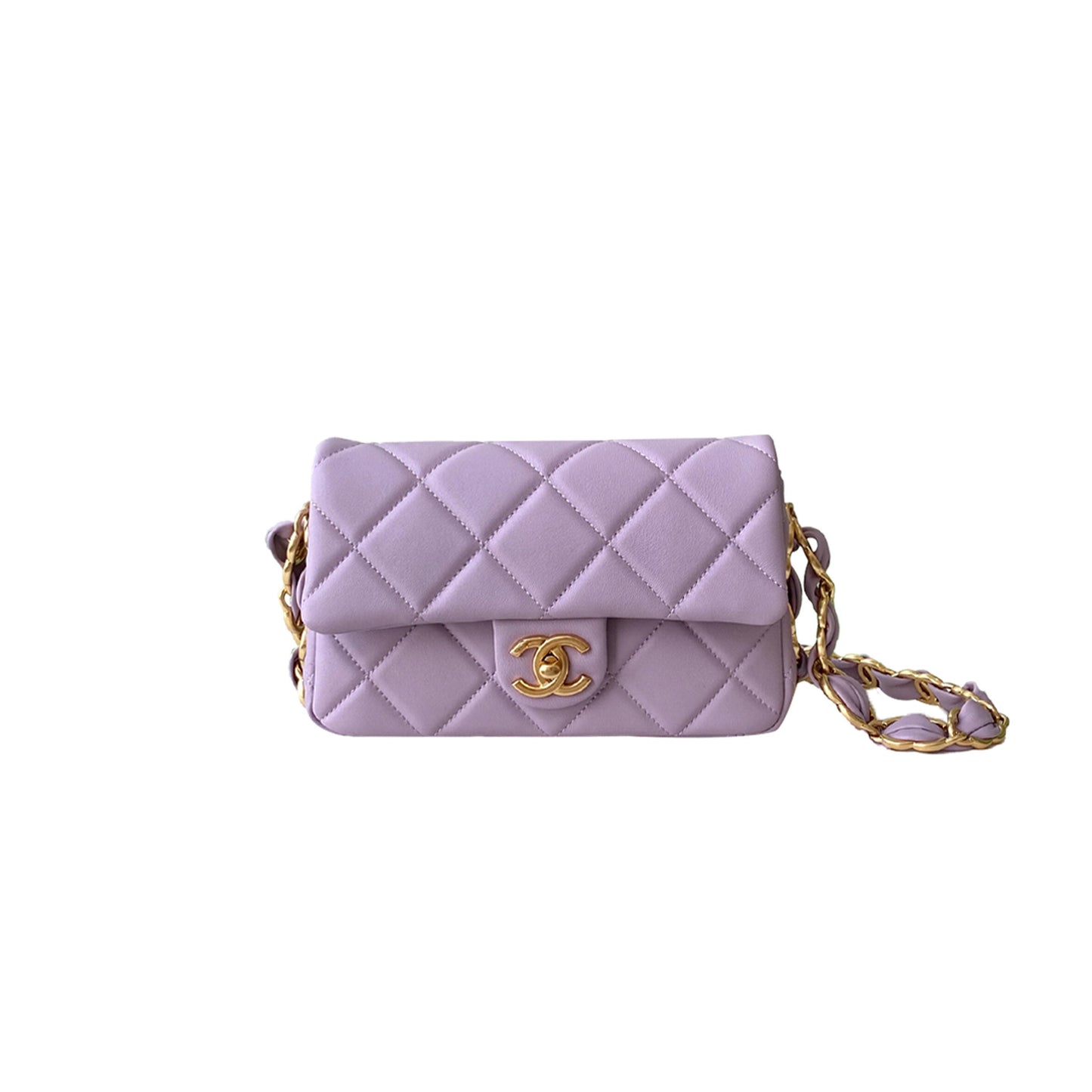 シャネル マスターダブルC シックチェーンカバー ミニ ラベンダー AS5174 (17×12×4.5cm)