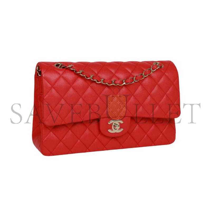 シャネル キャビア キルティング ミディアム ダブルフラップ 1200354 (25*15*7cm)