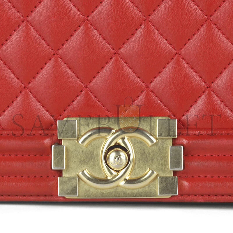 シャネル キルティング ラムスキン ミディアム ボーイバッグ A67086 (25*15*8cm)