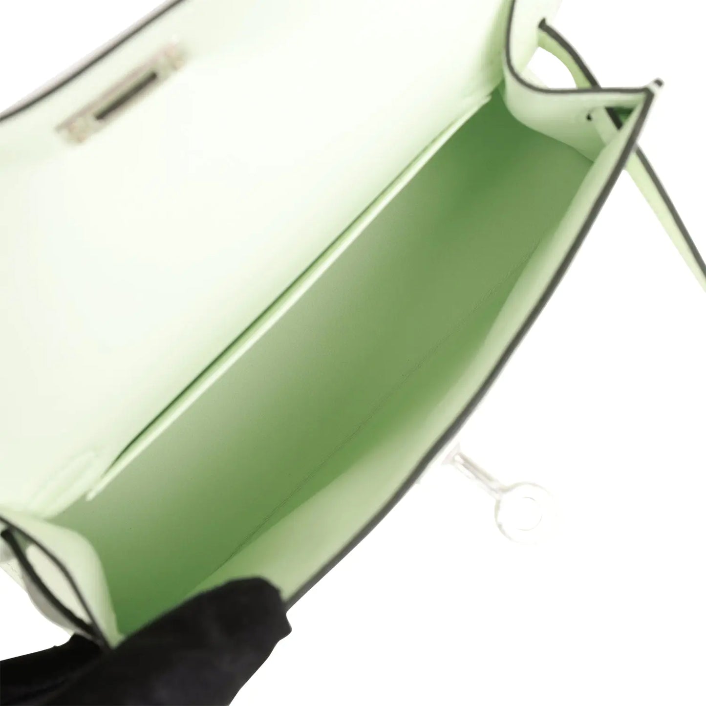 エルメス ケリー・セリエ 20 ヴェール・フィズ エプソム パラジウム金具