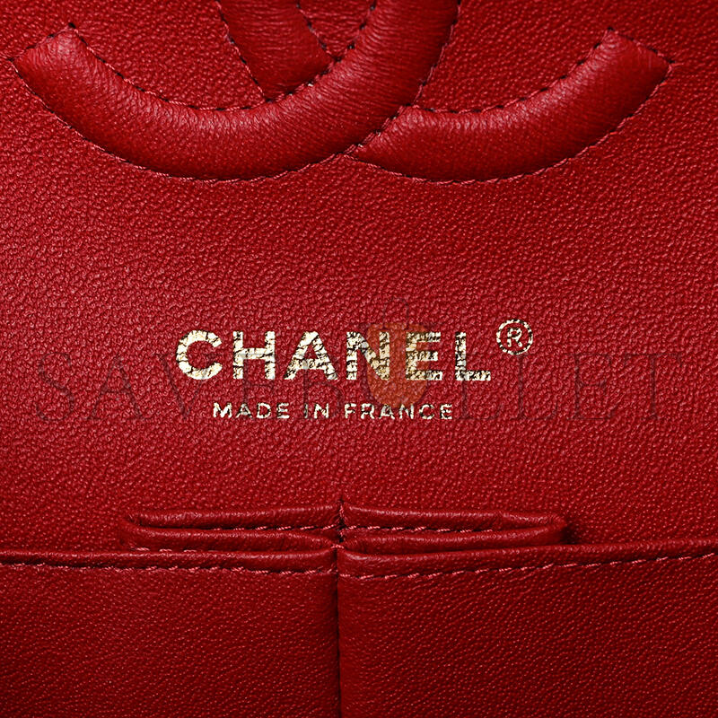 シャネル ミディアム ダブルフラップ レッド 1189433 (25*15*6cm)