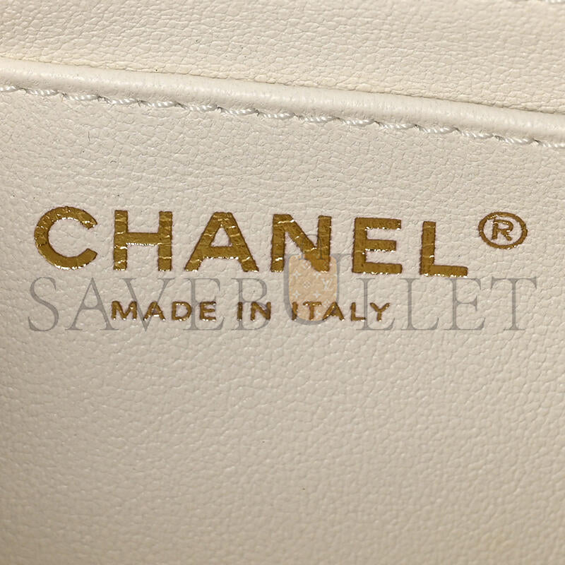 シャネル マスターラムスキン キルティング ミニクリスタル トップハンドル フラップ AS4140 (18×11.5×6.5cm)