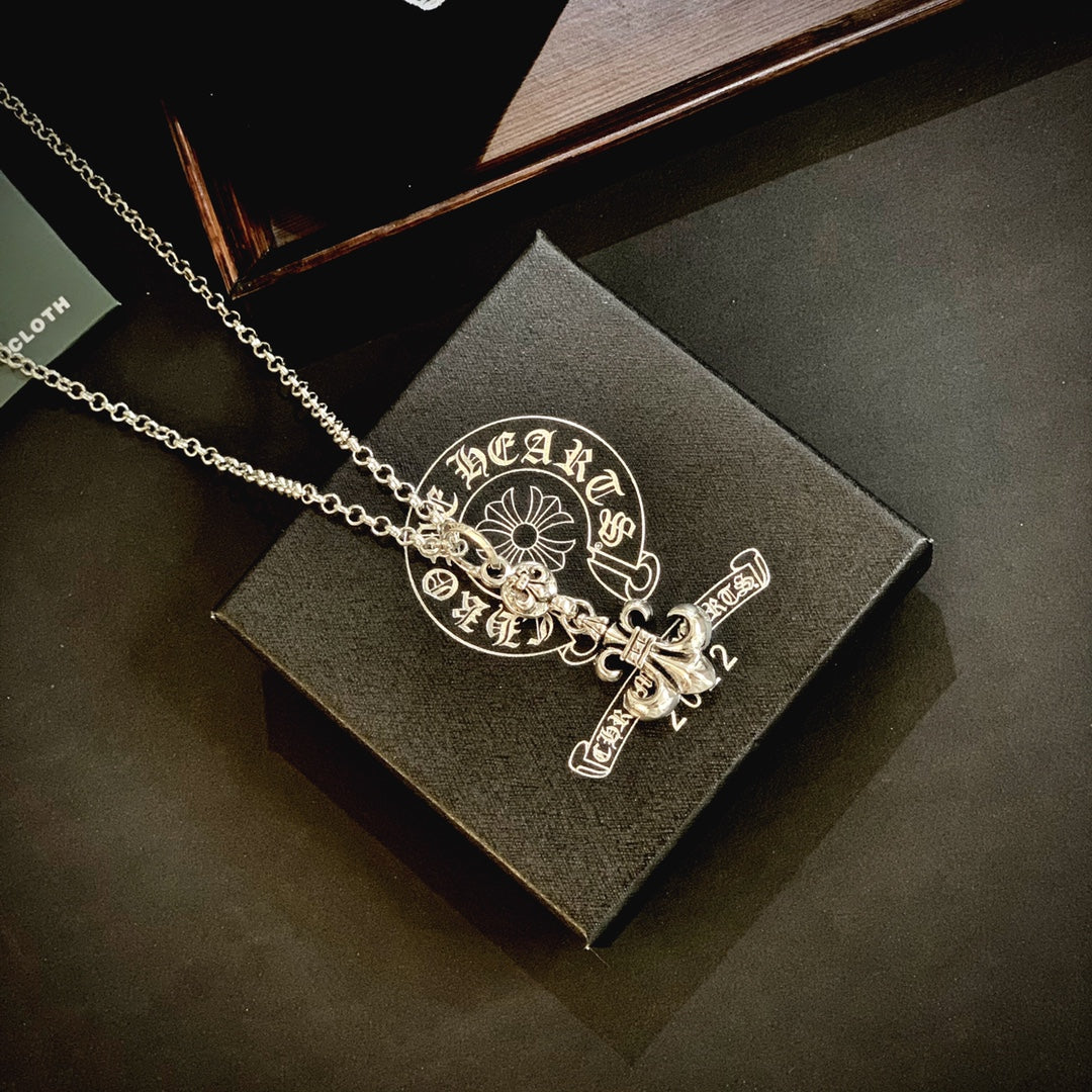 【クロムハーツ ネックレス ペンダント】CHROME HEARTS 1ボールBSフレアチャーム ペンダント【チェーン付】 ネックレス