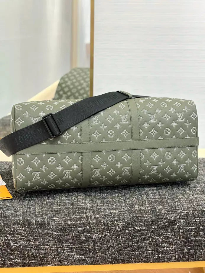 キーポル バンドリエール 50 バッグ オリーブグリーン モノグラムシャドウレザー M12504 – LW204