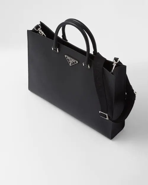 ★PRADA直営店★ブラック サフィアーノレザー トートバッグ