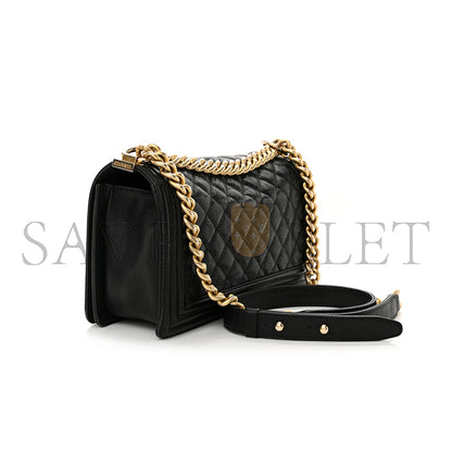 シャネル マスター キャビア キルティング ミディアム ボーイ フラップ A67086 (25*15*9cm)