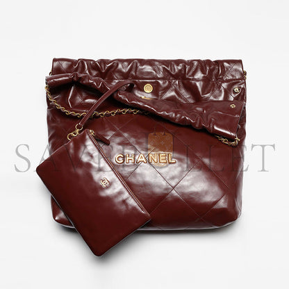 シャネル マスター22 ハンドバッグ シャイニーカーフスキン＆ゴールドトーンメタル AS3261 (42*36*8cm)