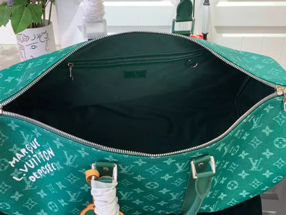 ルイ・ヴィトン キーポル・バンドリエール 50 バッグ グリーン – LW174