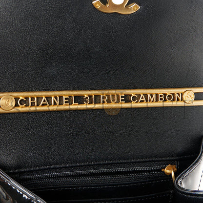 シャネル マスターパテント キルティング 31 ルー カンボン ミニ トップハンドル フラップ AS4472 (19*15*7cm)