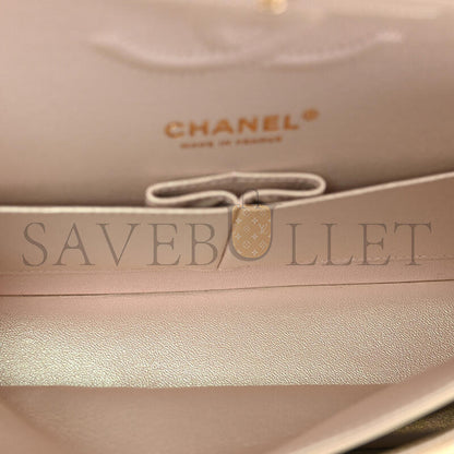 シャネル イリデッセント ラムスキン キルティング ミディアム ダブルフラップ 1404212 (25*15*6cm)