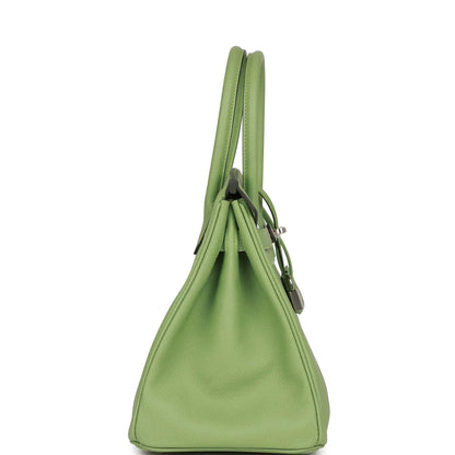 エルメス バーキン 30 グリーン クリケット エプソン パラジウム金具