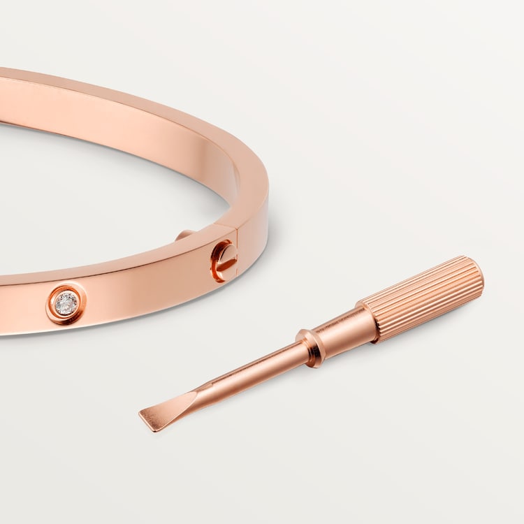 ラブブレスレット、スモールモデル、ダイヤモンド10個