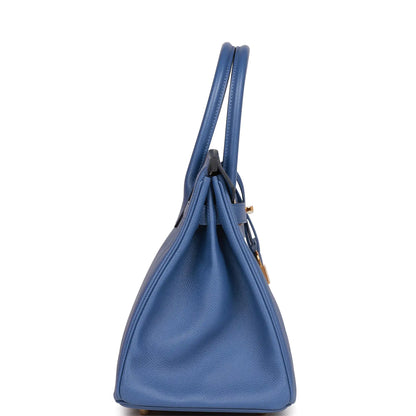 エルメス バーキン 30 ブルー ブライトン エプソン ゴールド金具