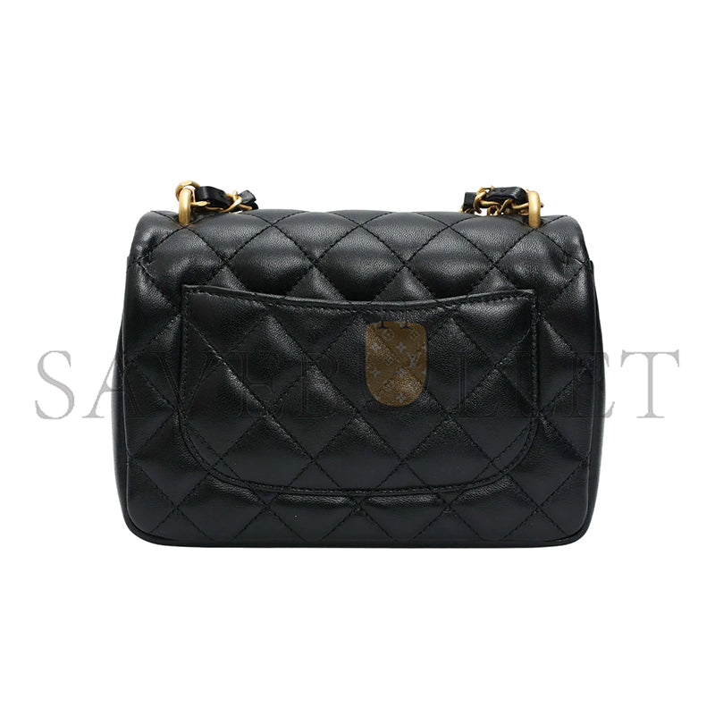 シャネル マスターミニ パールチェーン フラップバッグ AS4385 (17×12.5×5cm)