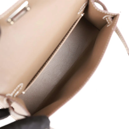 エルメス ケリーセリエ20 エトゥープ エプソン パラジウム金具