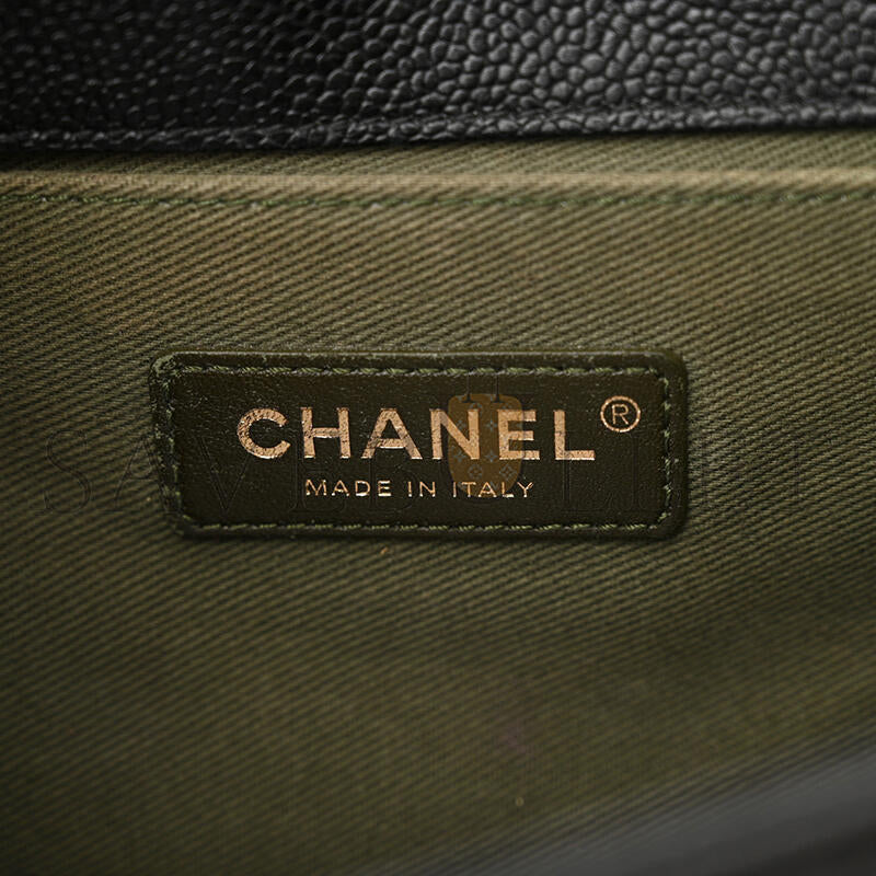 シャネル マスター キャビア キルティング ミディアム ボーイ フラップ A67086 (25*15*9cm)