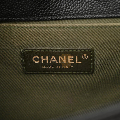 シャネル マスター キャビア キルティング ミディアム ボーイ フラップ A67086 (25*15*9cm)