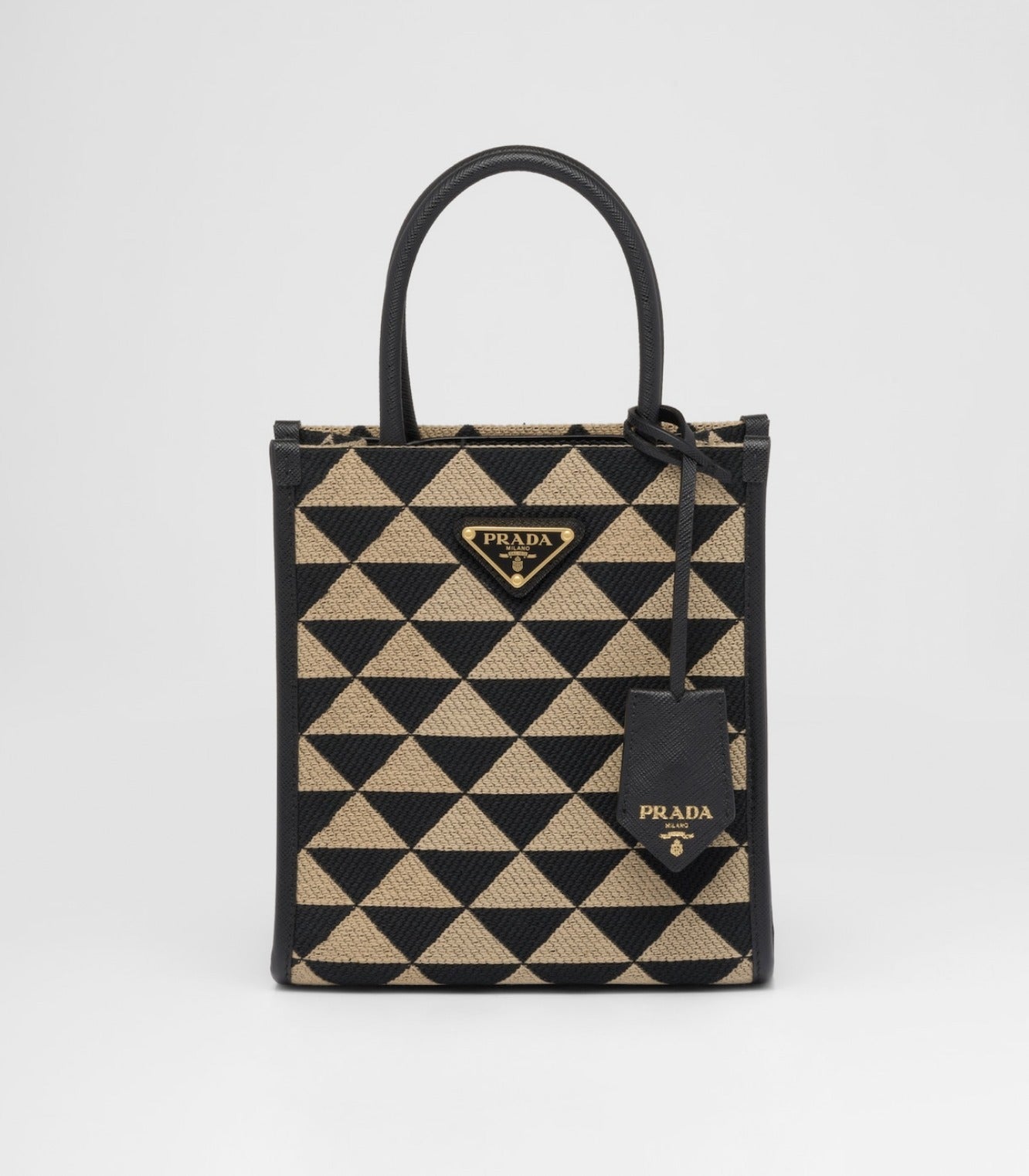 PRADA シンボル エンブロイダリージャカード ミニバッグ