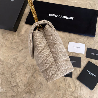 Y字キルティングレザーのルル スモールバッグ