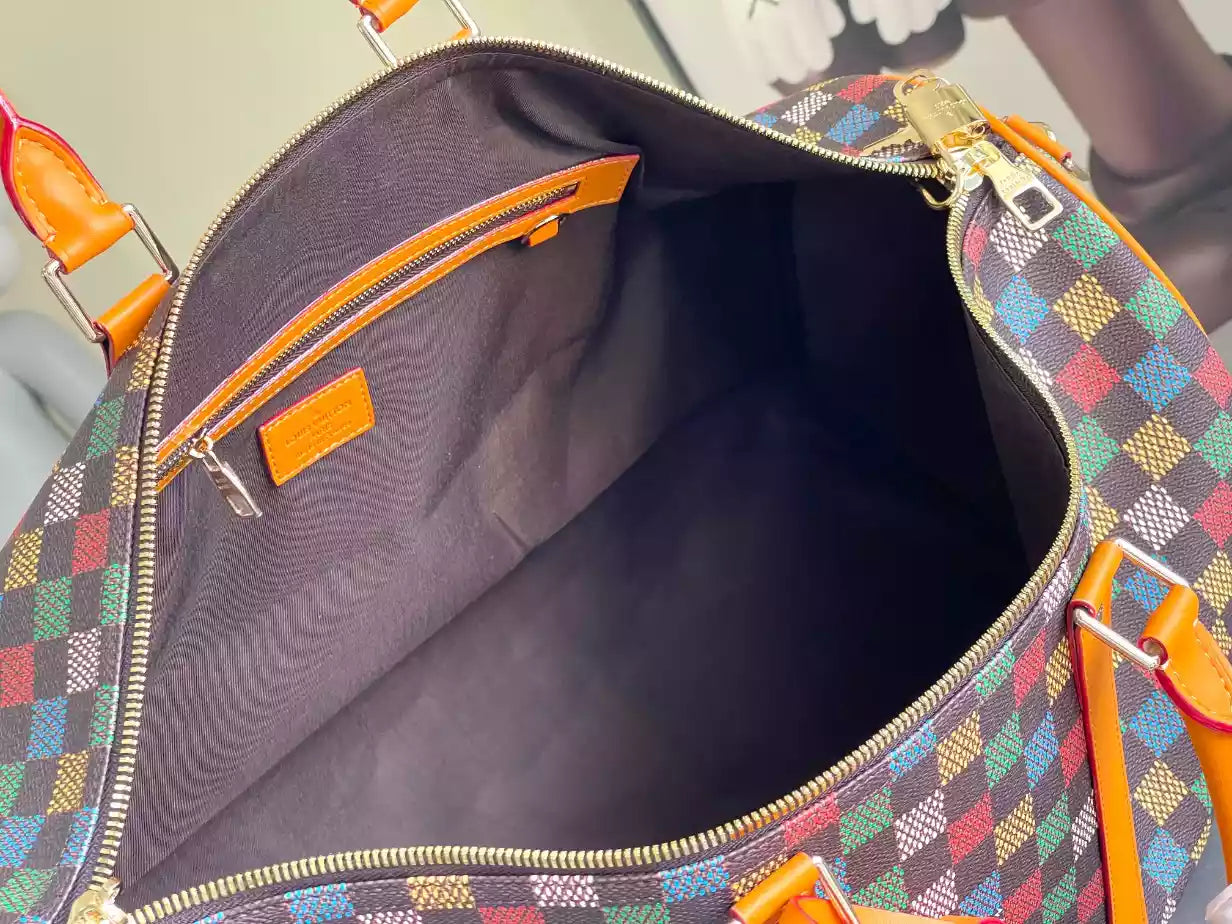 ルイ・ヴィトン キーポル・バンドリエール 50 ダミエ・エベヌ キャンバス – LW203