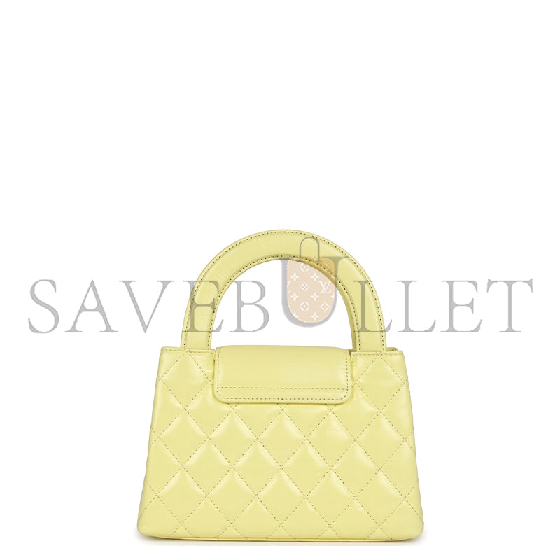 シャネル マスターケリー イエロー シャイニーカーフスキン ブラッシュドゴールド金具 AS4416 (19*13*7cm)