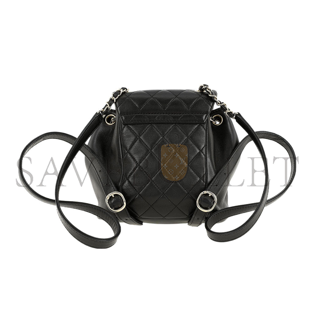 シャネル マスター デュマ シープスキン バックパック ブラック (18.5×18×12cm)