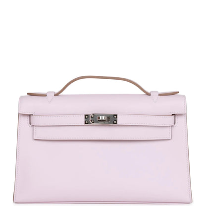 エルメス ケリー ポシェット モーヴ ペールスイフト パラジウム金具