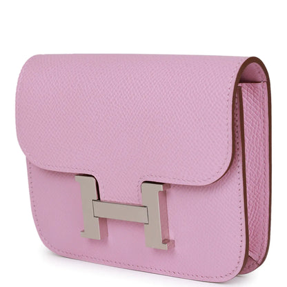 エルメス コンスタンス スリムウォレット モーヴ シルベストル エプソン パラジウム金具