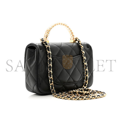 シャネル マスターラムスキン キルティングレジン ミニトップハンドルフラップ AS4847 (19×12×6cm)