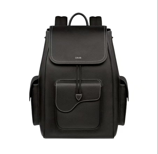 サドル バックパック ブラック ディオール オブリーク ジャカード＆グレインカーフスキン