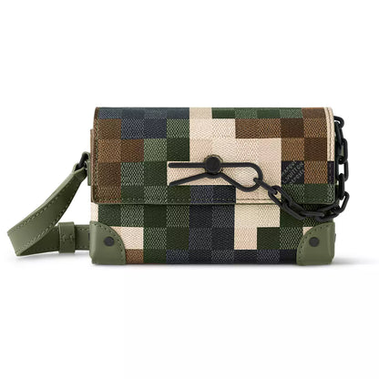 スチーマー ウェアラブルウォレット グリーン ダモフラージュ コーティングキャンバス M83172 – LW233