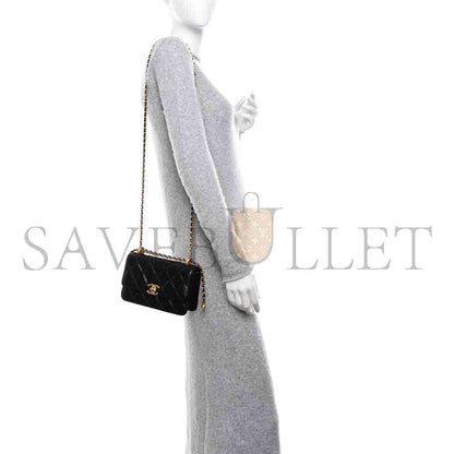 シャネル マスター カーフスキン キルティング ミニ パーフェクトフィット フラップ ブラック (19×12×8cm)